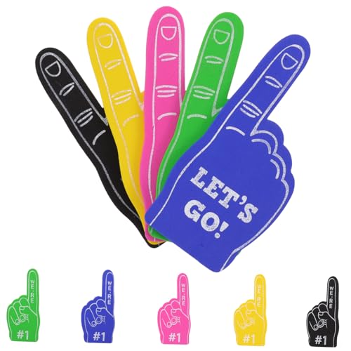 Abaodam 10 Stück Teiliges EVA Schaumfinger für Sportfans Cheerleading Props Leichte Wiederverwendbare Fingerhandschuhe für Sportveranstaltungen und Party deko Abaodam 10 Stück Teiliges EVA Schaumfinger für Sportfans Cheerleading Props Leichte Wiederverwendbare Fingerhandschuhe für Sportveranstaltungen und Party deko von Abaodam