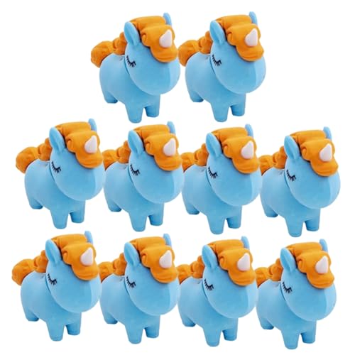 Abaodam 10 Stück Teiliges Einhorn Radiergummi Zerlegbar für Schulanfang Party Gastgeschenke Mitgebsel Schüler Belohnung für Jungen und Mädchen Zufällige Farbe Zufällige Farbe von Abaodam