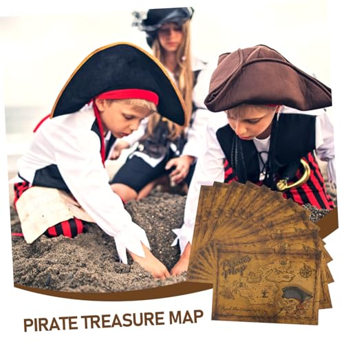 Abaodam 10 Stück Teiliges Piraten Schatzkarten aus Robustem Papier für Vintage Stil für Schatzsuche Piraten Party Deko und Geburtstagsfeiern und Mehrfach Verwendbar Abaodam 10 Stück Teiliges Piraten Schatzkarten aus Robustem Papier für Vintage Stil für Schatzsuche Piraten Party Deko und Geburtstagsfeiern und Mehrfach Verwendbar von Abaodam