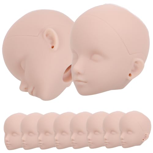 Abaodam 10 Stück Teiliges Puppenköpfe aus Robustem Kunststoff mit Realistischen Augenöffnungen zum Schminken und Reparieren von Puppen DIY Bastelköpfe für Makeup Übung und Puppenliebhaber Abaodam 10 Stück Teiliges Puppenköpfe aus Robustem Kunststoff mit Realistischen Augenöffnungen zum Schminken und Reparieren von Puppen DIY Bastelköpfe für Makeup Übung und Puppenliebhaber von Abaodam