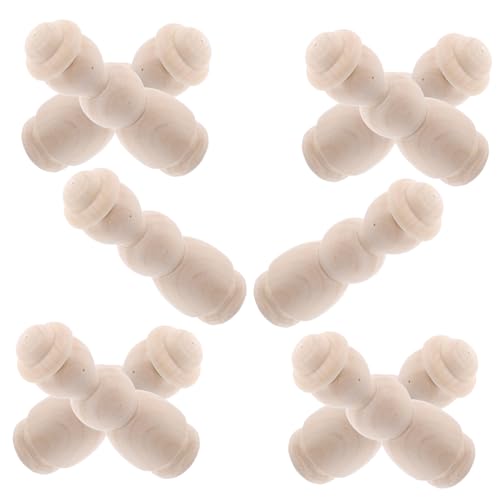 Abaodam 10 Stück Teiliges Unvollendete Holzfiguren zum Bemalen Hölzerne Peg Dolls mit Hut DIY Bastelset für Individuelle Kinderzimmer und Feiertagsdekoration Kreative Handarbeitsprojekte von Abaodam