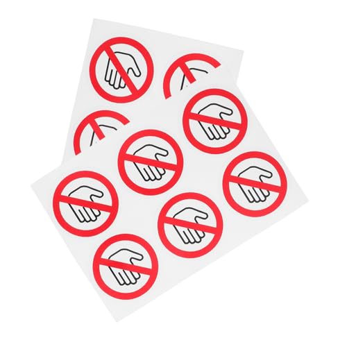 Abaodam 10 Stück Warnschilder nicht berühren Bitte berühren Sie das Schild nicht Sicherheitswarnschild Warnschildaufkleber nicht berühren Kein Touch-Schild Berühren Sie kein Zeichen Papier von Abaodam