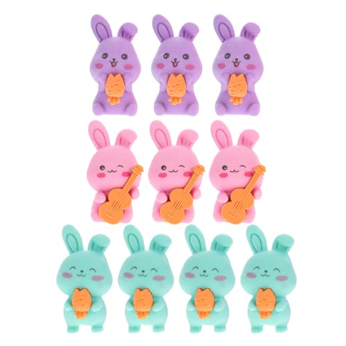 Abaodam 10 Stücke Kawaii Häschenform Radiergummis Kreative Cartoon Kaninchen Radiergummi Für Schulbedarf Preise Partybevorzugung Urlaubsgeschenk Für Studenten von Abaodam