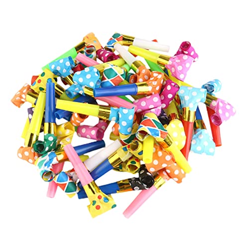 Abaodam 100 Stk Blasrolle Partykrachmacher für Kinder Geburtstag Krachmacher kids' party favours party zubehör kinder spielzeug Pinata Partygeschenke pfeifen jubelnde Requisiten Metall Hut von Abaodam