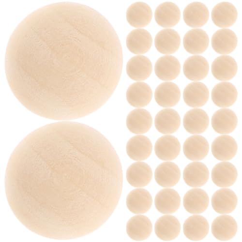 Abaodam 100 Stück Halbe Holzperlen Für Bastelfarbe – 15 Mm Unbehandelte Gespaltene Mini-Holzkugeln Halbe Bastelarbeiten Diy-Projekte Natürliche Kugeln Für Malkunst-Ornamente von Abaodam