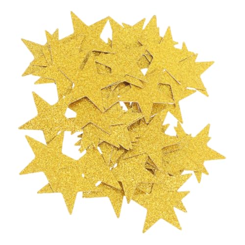 Abaodam 100 Stück -Konfetti Papier Tisch Kernstück funkelnd geschreddert geburtstagsdekoration geburtstagskarten goldenes Konfetti Ausschnitte aus goldenen Sternen Glitzerform von Abaodam