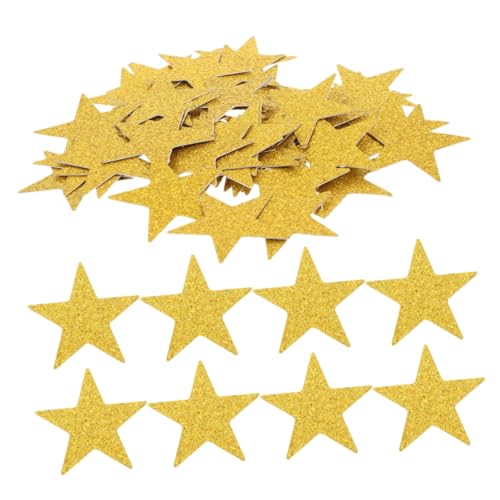 Abaodam 100 Stück -Konfetti dekorativ ausgeschnitten geschreddert Funkeln farbig bastelmaterial geburtstagskarte Goldkonfetti für Tische Stern-Glitzer-Konfetti Papier Golden von Abaodam
