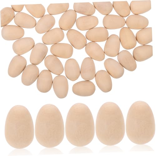 Abaodam 100Stücke Holz Eier Für Ostern DIY Dekoration Unbemalte Holz Eier Kreative Bastelprojekte Simulation Eierdekorationen Für Ostern Abaodam 100Stücke Holz Eier Für Ostern DIY Dekoration Unbemalte Holz Eier Kreative Bastelprojekte Simulation Eierdekorationen Für Ostern von Abaodam