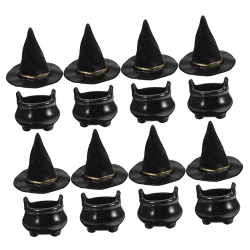 Abaodam 10Sätze Halloween Puppenhüte Kessel Dekoration für Puppenhaus Bastelbedarf für Halloween Feiern Kreative DIY für Landschaften Partyzubehör Abaodam 10Sätze Halloween Puppenhüte Kessel Dekoration für Puppenhaus Bastelbedarf für Halloween Feiern Kreative DIY für Landschaften Partyzubehör von Abaodam