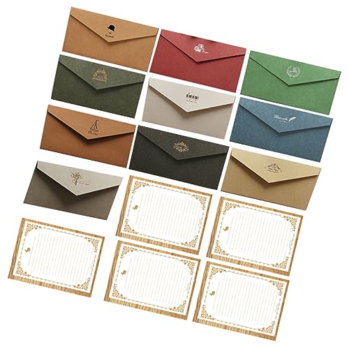Abaodam 10Sätze Teiliges Farbiger Briefumschläge mit Passendem Schreibpapier für Einladungen Dankesnotizen und Grußkarten Langlebiges Papiermaterial für Vielseitige Abaodam 10Sätze Teiliges Farbiger Briefumschläge mit Passendem Schreibpapier für Einladungen Dankesnotizen und Grußkarten Langlebiges Papiermaterial für Vielseitige von Abaodam