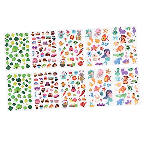 Abaodam 10St Blasenaufkleber scheckheft scrapbbok stickerbögen Animals pet Fantasie deranruf kindercroks The Craft schwimmblase schaunstoff stickern Tieraufkleber geschwollene 3D-Aufkleber Abaodam 10St Blasenaufkleber scheckheft scrapbbok stickerbögen Animals pet Fantasie deranruf kindercroks The Craft schwimmblase schaunstoff stickern Tieraufkleber geschwollene 3D-Aufkleber von Abaodam