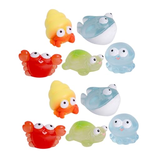 Abaodam 10pcs Tier Figuren Miniatur Meer Decor Harz Marine Tiere Für Aquarium Decor von Abaodam