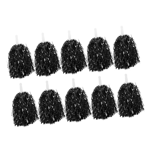Abaodam 10Stücke Cheerleader Pompons mit Griff Langlebige und Wiederverwendbare Pompoms aus Pet für Sportwettbewerbe und College Veranstaltungen Leuchtende Farben für Mehr von Abaodam