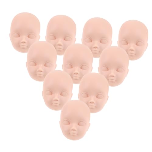 Abaodam 10Stücke DIY Puppenköpfe für Make Up und Kreativprojekte Hochwertige Langlebige Puppenkopf Props für Bastelenthusiasten und Kreative Bastelideen von Abaodam