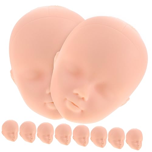 Abaodam 10Stücke Puppenköpfe Handgefertigte Deko für DIY Projekte Kreative Puppenköpfe für Basteln und Wohndekoration Langlebiges Material für und Partys von Abaodam