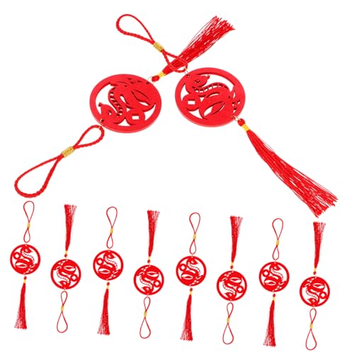 Abaodam 10st Yuanbao-schlangenanhänger Frühlingsfest-hängedekore Schlangen-jahresdekoration Festival-anhänger Neujahr Hängende Requisiten Neujahrsanhänger Neujahrsschmuck Rot Hölzern Abaodam 10st Yuanbao-schlangenanhänger Frühlingsfest-hängedekore Schlangen-jahresdekoration Festival-anhänger Neujahr Hängende Requisiten Neujahrsanhänger Neujahrsschmuck Rot Hölzern von Abaodam