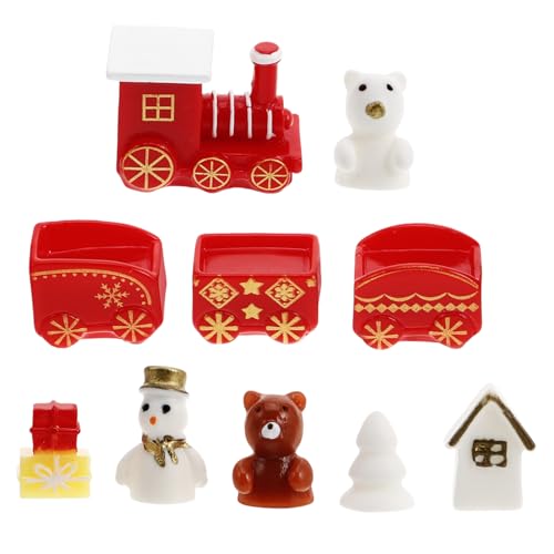 Abaodam 10stücke Mini Holz Zug Dekoration Set Teiliges Weihnachtsornament Für Tischdekoration Miniatur Zug Für Festliche Anlässe Vielseitige Accessoires Für Kreative Gestaltung Abaodam 10stücke Mini Holz Zug Dekoration Set Teiliges Weihnachtsornament Für Tischdekoration Miniatur Zug Für Festliche Anlässe Vielseitige Accessoires Für Kreative Gestaltung von Abaodam
