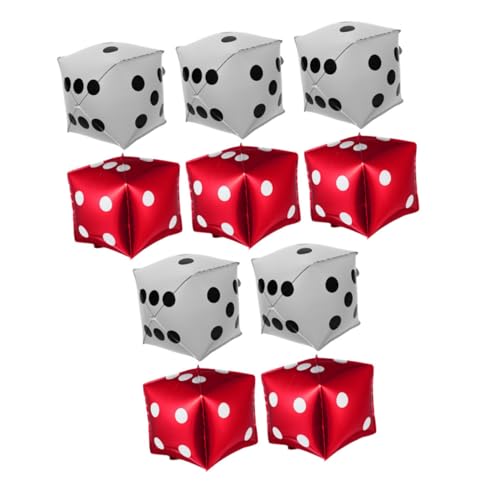 Abaodam 10stücke Würfel Folienballons Für -themenpartys Quadratische Luftballons Für Spielabende Und Outdoor-events Dekorative Party-requisiten Rot Und Weiß Abaodam 10stücke Würfel Folienballons Für -themenpartys Quadratische Luftballons Für Spielabende Und Outdoor-events Dekorative Party-requisiten Rot Und Weiß von Abaodam