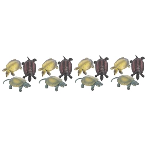 Abaodam 12 STK Schildkröten-Modell Schildkröten-Ornament Tischdekoration Gehirnspielzeug Tierspielzeug Gefüllte Schildkröte Reptilienöl Künstlich Chinesische Weichschildkröte Plastik Kind von Abaodam