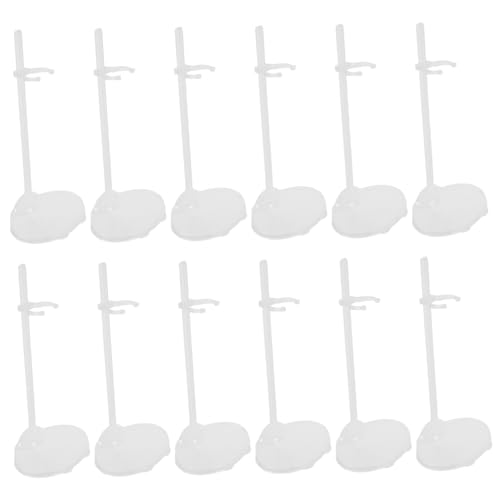 Abaodam 12 Stück Figurenständer Displayhalter für Actionfiguren Stützrahmen für Puppen Puppenständer Puppe steht Plastik Transparent von Abaodam
