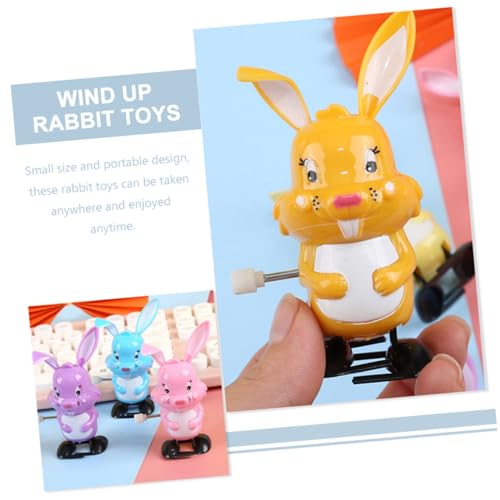 Abaodam 12 Stück Teiliges Aufziehspielzeug Bunte Hasen aus Robustem Kunststoff Kleine Tragbare Wind up Bunny Toys für Jungen und Mädchen als Frühlings Mitgebsel und Partygeschenke von Abaodam