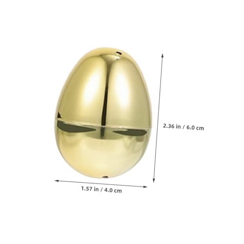 Abaodam 12 Stück Teiliges Goldene Ostereier Befüllbare Kunststoff Eier mit Aufhängeöffnung für Osterdeko Geschenke Partyzugaben und Eiersuche Leuchtend Goldfarben Wiederverwendbar von Abaodam