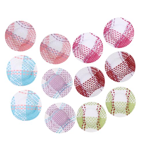Abaodam 12 Stück Teiliges Mini Papier Strohhut Bunte DIY Bastel Hüte Kleine Dekorative Puppenhüte Robust Farbenfrohe Miniatur Hut Accessoires für Puppenhaus und Schmuckgestaltung Abaodam 12 Stück Teiliges Mini Papier Strohhut Bunte DIY Bastel Hüte Kleine Dekorative Puppenhüte Robust Farbenfrohe Miniatur Hut Accessoires für Puppenhaus und Schmuckgestaltung von Abaodam