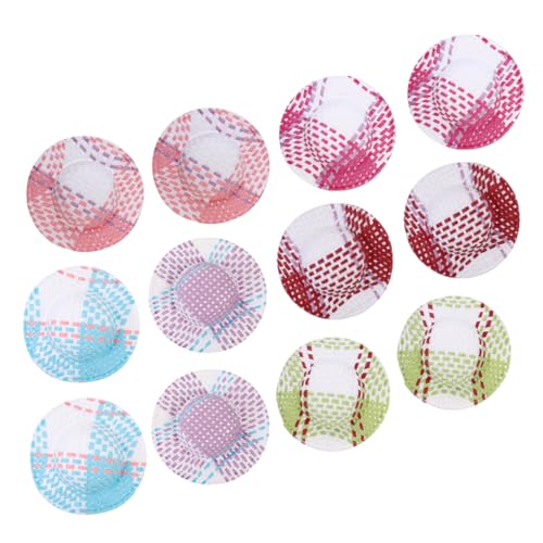 Abaodam 12 Stück Teiliges Miniatur Papier Hüte Farbig Gestreift Leichte Gewebte Puppenhüte DIY Bastelzubehör für Puppenhausdekoration und Schmuckgestaltung Abaodam 12 Stück Teiliges Miniatur Papier Hüte Farbig Gestreift Leichte Gewebte Puppenhüte DIY Bastelzubehör für Puppenhausdekoration und Schmuckgestaltung von Abaodam