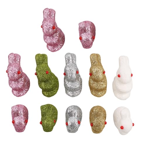 Abaodam 12 x Hasen-Ornament, Hasen-Tischdekoration, Osterhasen, Tischdekoration, Osterhasen, Tischdekoration, Tischdekoration, Sammelfiguren, Schaumstoff Abaodam 12 x Hasen-Ornament, Hasen-Tischdekoration, Osterhasen, Tischdekoration, Osterhasen, Tischdekoration, Tischdekoration, Sammelfiguren, Schaumstoff von Abaodam
