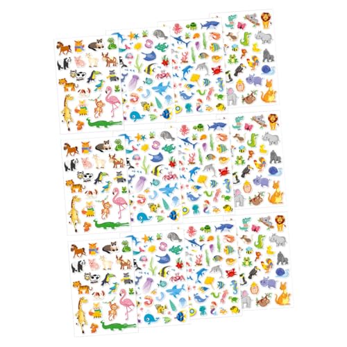 Abaodam 12St Selbstklebende Meerestier-Aufkleber belohnungssticker tiersticker Tier Sticker Wasserflaschen-Dekoration Tieraufkleber Strandaufkleber für Wasserflaschen PVC Abaodam 12St Selbstklebende Meerestier-Aufkleber belohnungssticker tiersticker Tier Sticker Wasserflaschen-Dekoration Tieraufkleber Strandaufkleber für Wasserflaschen PVC von Abaodam