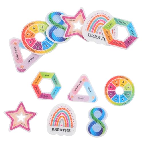 Abaodam 12stücke Beruhigende Sensorische Aufkleber Bunte Texturierte Anti-Stress Sticker Für Handys Computer Notizbücher Und Beruhigung Bei Stress Und Farben Im Rainbow-Design von Abaodam
