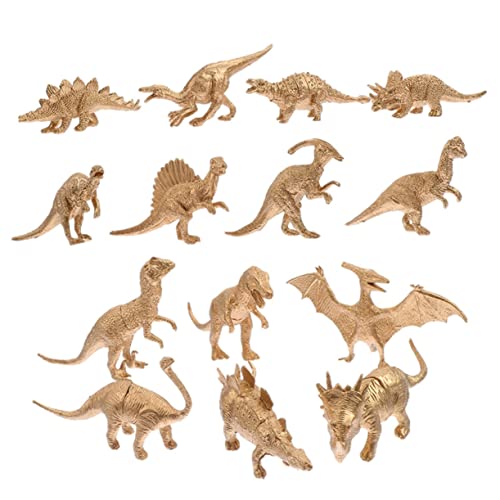 Abaodam 14st Goldenes Dinosauriermodell Miniaturtiere Mini-tierfiguren Sortiertes Modell Badewanne Spielzeug Tischdekoration Haushaltsschmuck Spielzeuge Kind Plastik Künstlich Dekorationen von Abaodam