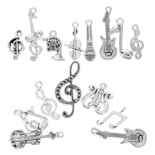 Abaodam 14stücke Teiliges Handgefertigter Musikinstrument- Niedliche Violin Und Noten-Charm-zubehör Für Kreative -schmuckherstellung Einzigartig Und Kunstvoll Gestaltet von Abaodam