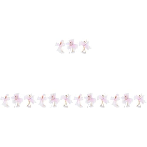Abaodam 15 Sätze Mädchen-Ballerina Kuchen Besonders Tanzpartyzubehör birthday cake decoration birthday cake topper Party-Layout entzückendes Ballerina-Handwerk Gittergewebe von Abaodam