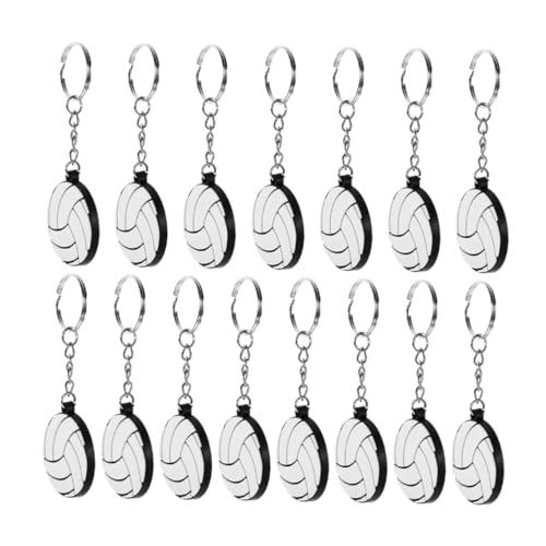 Abaodam 15 Stück Teiliges PVC Schlüsselanhänger Mini Volleyball Schlüsselringe für Jungen Taschen und Rucksackdekoration Kreative Party Mitgebsel für und Kindergeburtstagsfeiern von Abaodam