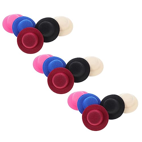 Abaodam 15Stücke Minihut Teiliges Dekorative Puppenhüte für DIY Projekte Kleine Hüte Mischfarben für Puppen Kleidungshandwerk und Haarzubehör Sicher und Elegantes Design von Abaodam