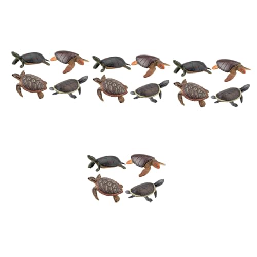 Abaodam 16 STK Schildkrötenmodell Spielzeug Schildkröten-sammlerstücke Puppenstubentier Schildkrötenfigur Meeresschildkröten-Statue Schildkrötenstatue Künstlich Kind Ornamente Plastik von Abaodam