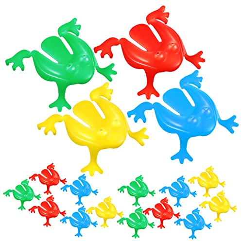 Abaodam 16 Stück Kinder Sprungspielzeug Tier Springspielzeug Kunststoff Frosch Spielzeug Frosch Spielzeug Verschiedene Farben Frosch Spielzeug Partygeschenke Frosch Spielzeug von Abaodam
