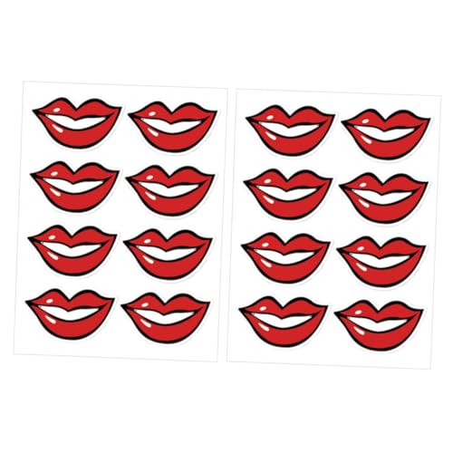 Abaodam 160stücke Lippen-Sticker Für Masken Lächelnde Aufkleber Für Servicebranche Selbstklebende Maskendekoration Zum Verschenken An Freunde Und Familie Abaodam 160stücke Lippen-Sticker Für Masken Lächelnde Aufkleber Für Servicebranche Selbstklebende Maskendekoration Zum Verschenken An Freunde Und Familie von Abaodam