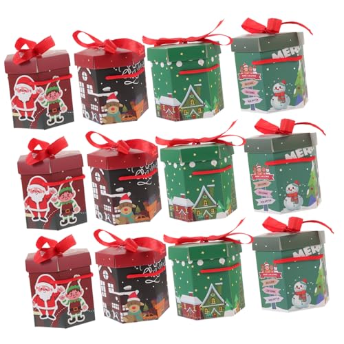 Abaodam 16Er-Box Weihnachts-Süßigkeitenschachteln Klarsichtboxen für Keksdosen weihnachts verpackungen weihnachtsverpackungen Partygeschenke bonbonschachteln für weihnachten Weißer Karton Abaodam 16Er-Box Weihnachts-Süßigkeitenschachteln Klarsichtboxen für Keksdosen weihnachts verpackungen weihnachtsverpackungen Partygeschenke bonbonschachteln für weihnachten Weißer Karton von Abaodam
