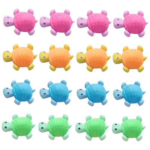 Abaodam 18 Stück Teiliges Radiergummi Schildkrötenform Bunte Kindergarten Radiergummis für Jungen Mädchen Langlebig Praktische Schulstifte Zufällige Farbe Zufällige Farbe von Abaodam