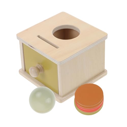 Abaodam 1Satz Montessori Schublade Box und Ball Sortierbox für Vorschulkinder Fördert Konzentration und Motorik Langlebig und Stabil Lernspielzeug von Abaodam