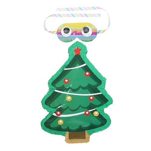 Abaodam 1Satz Weihnachtliche Pinata Weihnachtsbaum Pinata Mit Süßigkeiten Gefüllt Papier Augenbinde Festliche Dekoration Für Partys Kindergeburtstage Und Feiertage Stabil von Abaodam