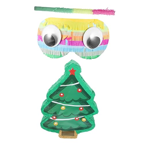 Abaodam 1Satz Weihnachtsbaum Pinata Teiliges für Kindergeburtstag und Weihnachtsfeiern Gefüllt mit Süßigkeiten Schlagstock und Augenmaske Party Dekoration Abaodam 1Satz Weihnachtsbaum Pinata Teiliges für Kindergeburtstag und Weihnachtsfeiern Gefüllt mit Süßigkeiten Schlagstock und Augenmaske Party Dekoration von Abaodam