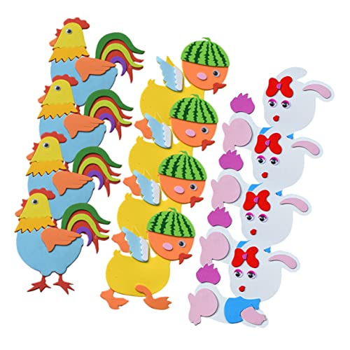 Abaodam 1Set Kaninchen Schaumstoffaufkleber Cartoon Aufkleber Aufkleber Dekoaufkleber Für DIY Basteln Sticker Aufkleber Zum Basteln Tiere Wandaufkleber Schaumstoffaufkleber Sticker Eva von Abaodam