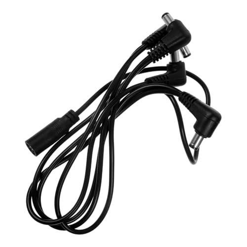 Abaodam 1Stück Gitarren Effektorkabel Schwarze Pedalkraftkette für Gitarrenpedal Stromversorgung Hohe Zuverlässigkeit Einfach zu Verwenden und Kompatibel mit Meisten Effekten von Abaodam