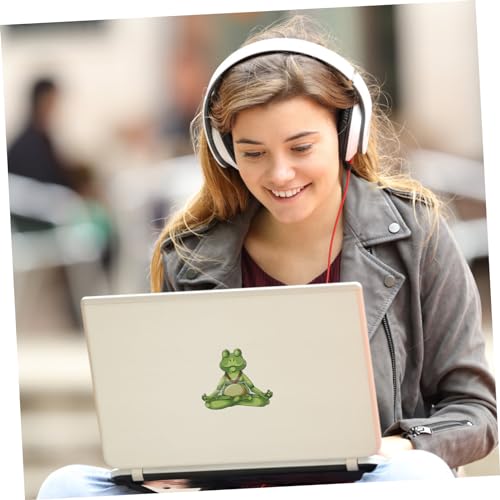 Abaodam 2 Blätter Frosch Sticker Vinyl Aufkleber für Scrapbooking DIY Notizbücher Geschenkdekoration Langlebig Wasserfest Geeignet für Glatte Oberflächen Wie Laptop Tassen Kalender von Abaodam