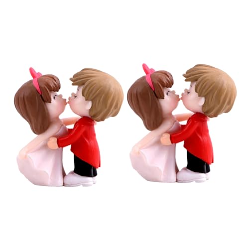 Abaodam 2 Paar Hochzeitsdekorationspuppe Feenkuchendeckel Miniatur Feengarten Zubehör Kuchendekoration dekoration schlafzimmer bedroom decoration Schrankdekoration Paar Kuss-Statue Plastik Abaodam 2 Paar Hochzeitsdekorationspuppe Feenkuchendeckel Miniatur Feengarten Zubehör Kuchendekoration dekoration schlafzimmer bedroom decoration Schrankdekoration Paar Kuss-Statue Plastik von Abaodam