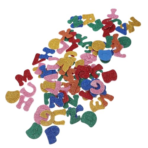 Abaodam 2 Packungen Selbstklebende Glitzer Schaumstoff Buchstabenaufkleber pro Packung Bunte Alphabet Sticker für Scrapbooking DIY Bastelprojekte Belohnung und Dekoration von Abaodam