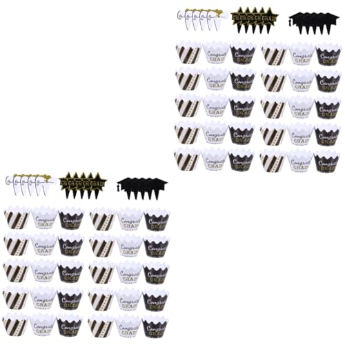 Abaodam 2 Sätze Abschlusstorte Umgeben Abschlussfeier Liner Cupcake-topper 2021 Herzlichen Glückwunsch Grad Cake Topper Gold Glücklich Kuchen Verzieren Erste Papier 24 Stück * 2 Abaodam 2 Sätze Abschlusstorte Umgeben Abschlussfeier Liner Cupcake-topper 2021 Herzlichen Glückwunsch Grad Cake Topper Gold Glücklich Kuchen Verzieren Erste Papier 24 Stück * 2 von Abaodam